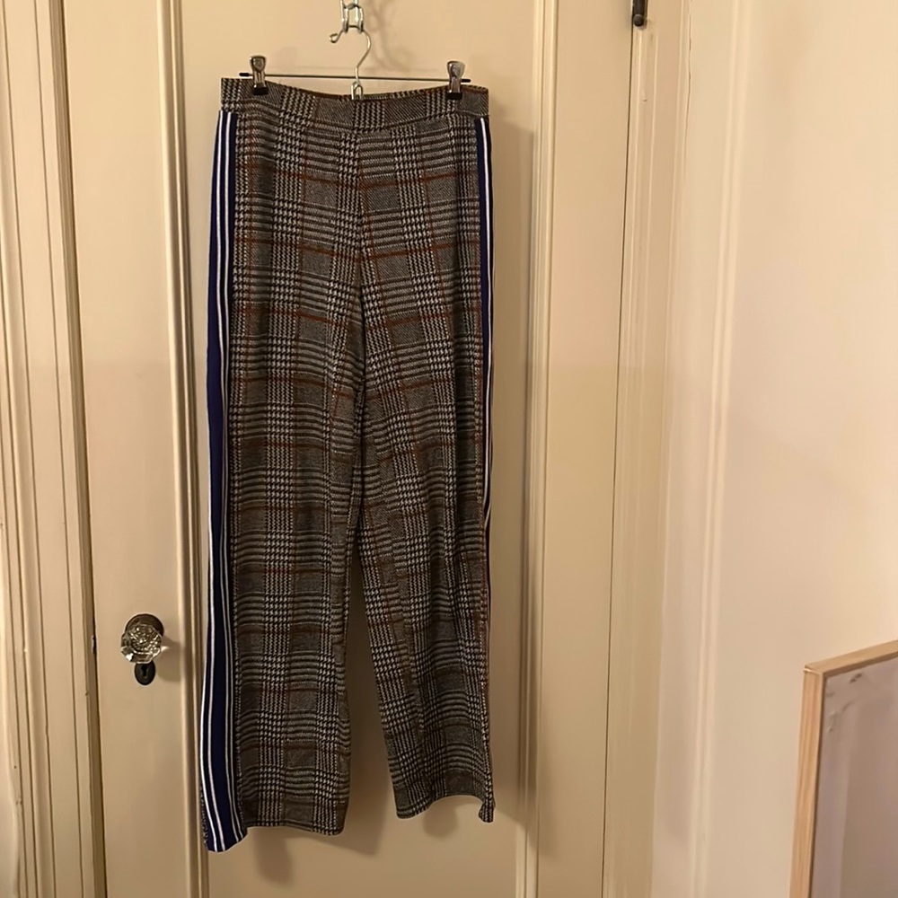 Plaid Tuxedo Style Pull-on Pants